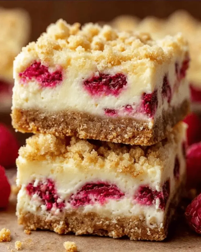 Easy Raspberry Cheesecake Bars – Creamy, Fruity & Impossible to Resist