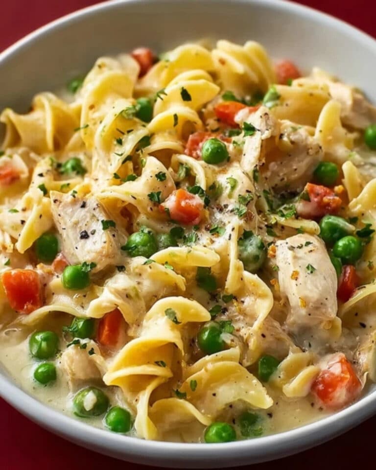 Chicken Pot Pie Noodles: Creamy and Cozy Favorite