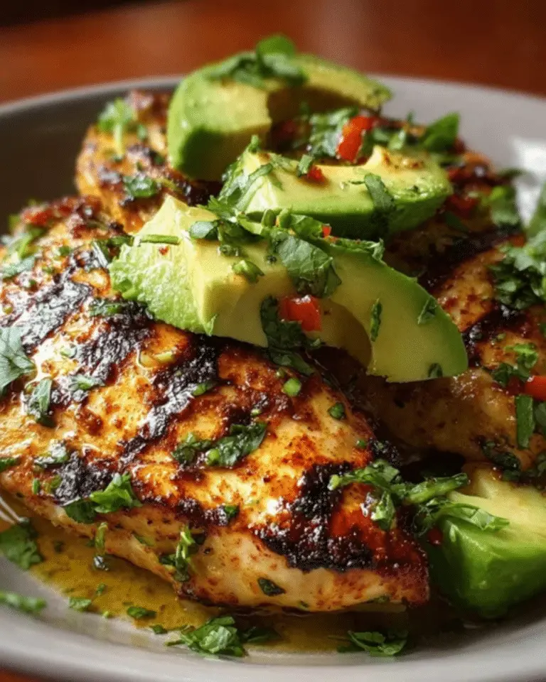 Fiesta Lime Chicken with Avocado – Juicy & Zesty