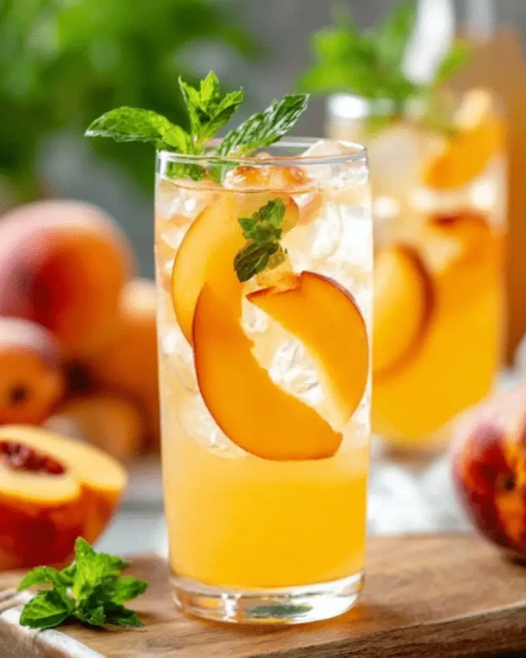 Ginger Peach Sparkler – Best Refreshing Mocktail