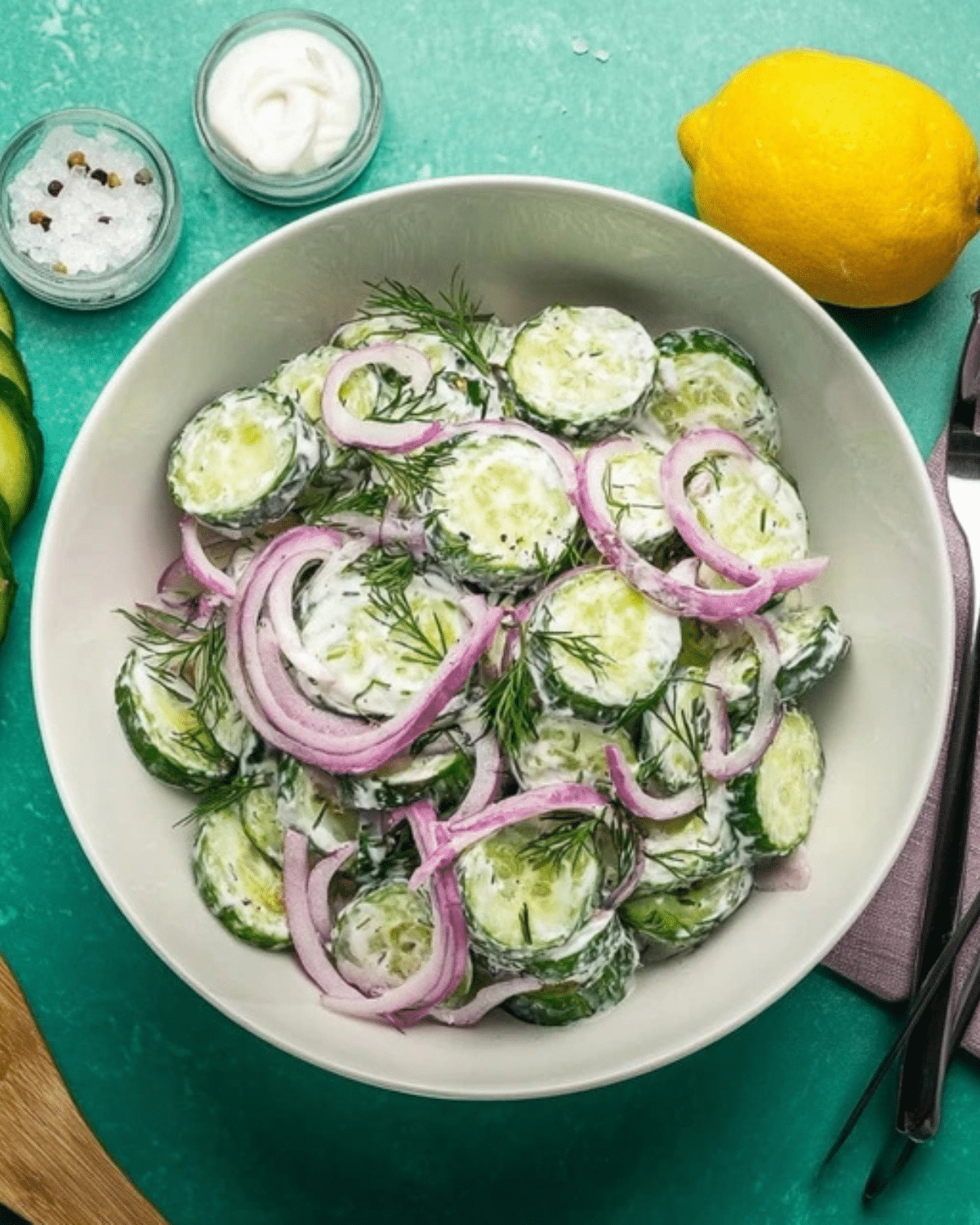 Cucumber Side Tzatziki Cucumber Salad – Easy Creamy Mediterranean Side