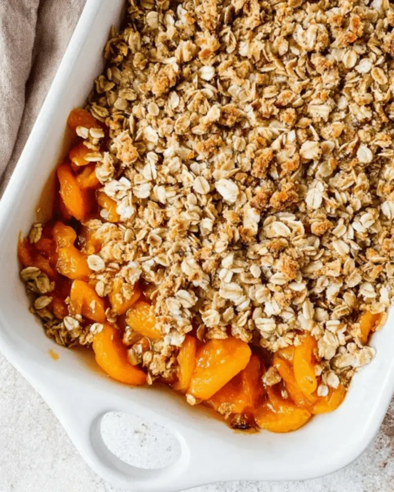 Apricot Crisp with Oat Crumble Easy Homemade Dessert