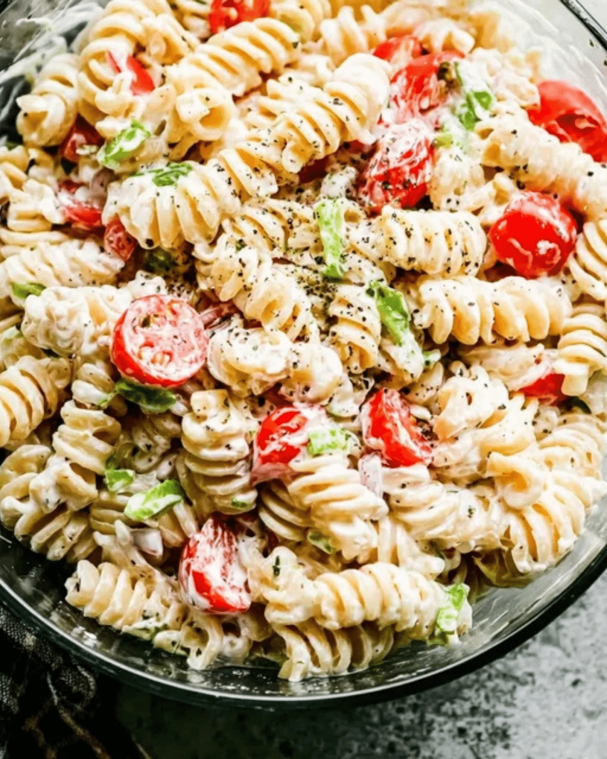 Easy Creamy Pasta Salad Simple Delicious Recipe