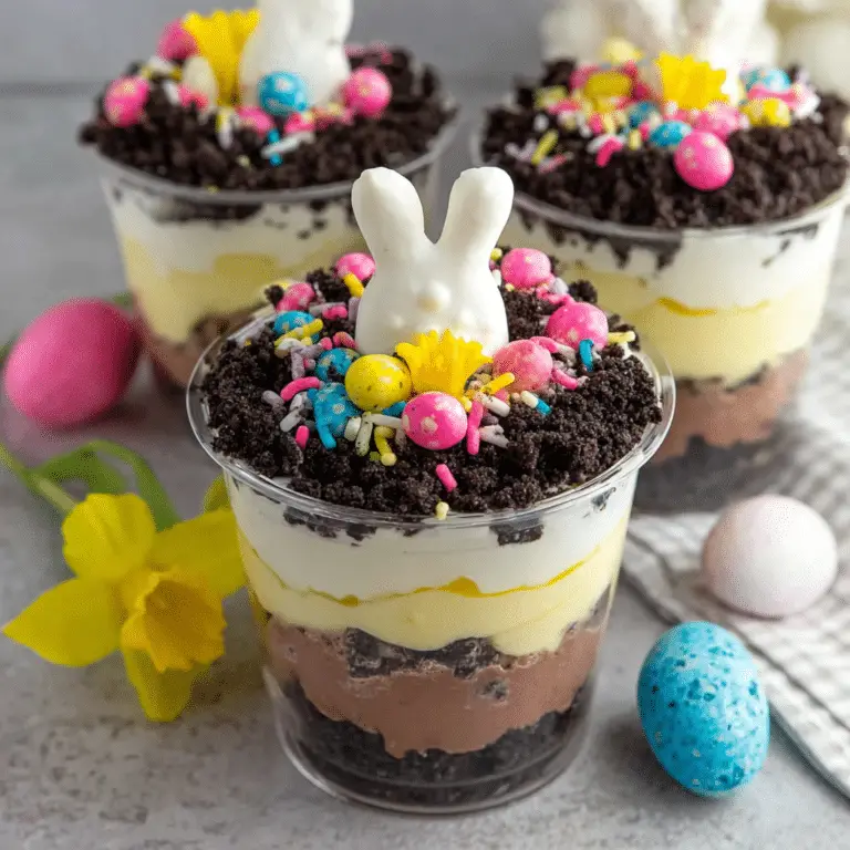 Easter Pudding Dirt Cups Easy Fun Dessert
