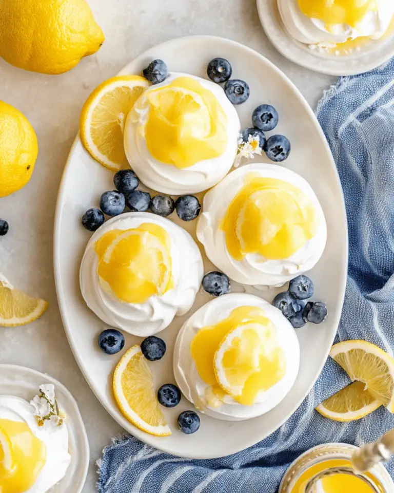 Mini Meringues with Lemon Curd Best Elegant Dessert