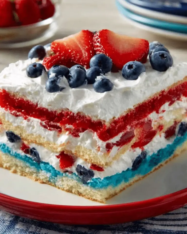 Easy Red White and Blue Cake: Best Festive Summer Dessert