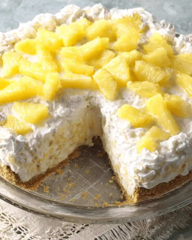 No-Bake Pineapple Cheesecake Easy Tropical Dessert