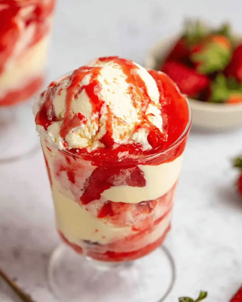 Strwaberry Sundae Strawberry Sundae – Best Creamy Ice Cream Dessert