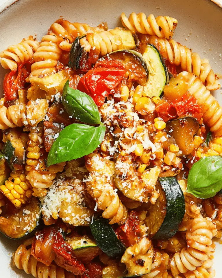 One-Pot Ratatouille Pasta and Corn: Easy Vegetable Pasta Recipe
