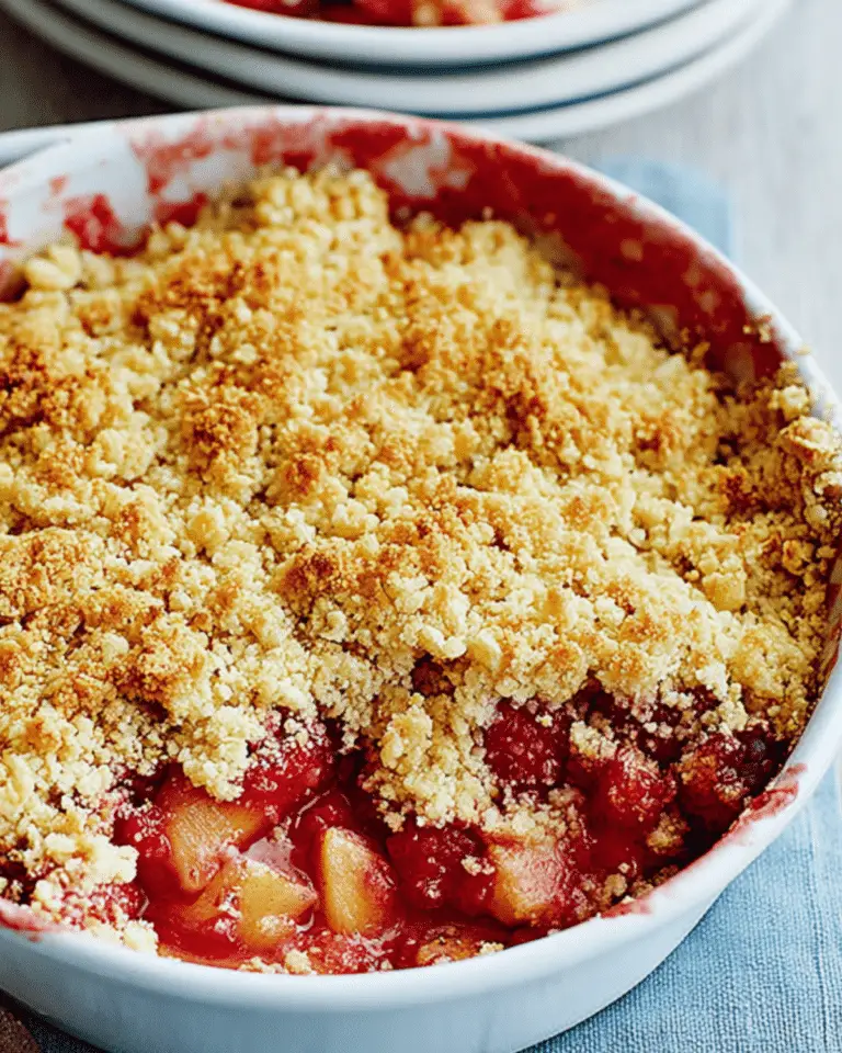 Raspberry Peach Crumble: Easy Fruity Dessert
