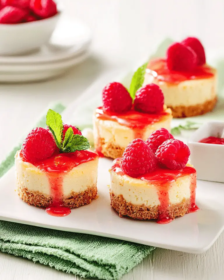 Raspberry Rose Mini Cheesecakes: Easy Elegant Dessert