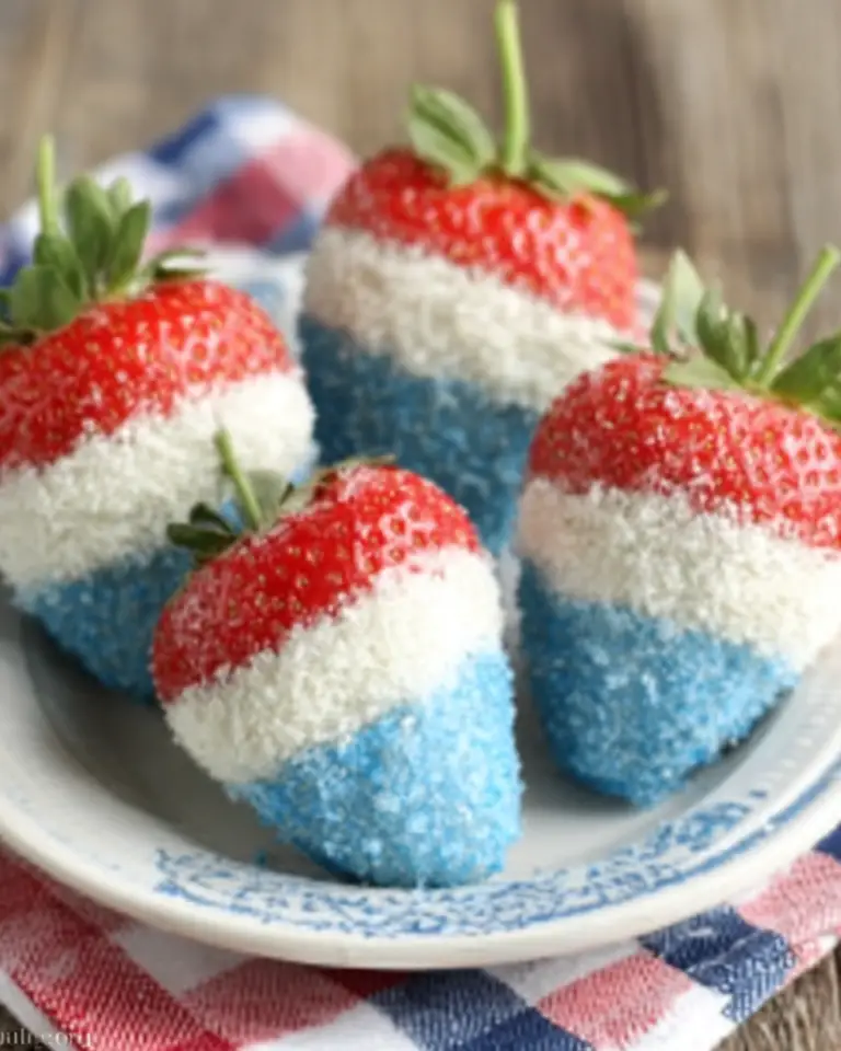 Red White and Blue Strawberries: Easy Patriotic No-Bake Dessert